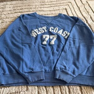 Women’s AE American Eagle Blue West Coast 77 Sweatshirt